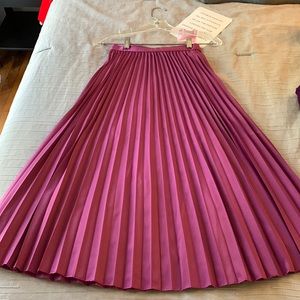 ChicWish Purple Pleated Full/Calf length skirt
